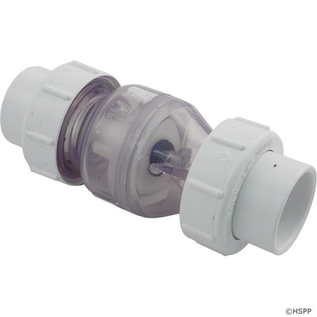 Nds 1.5 in. Slip x Slip Valve with Union, Clear 1700C15